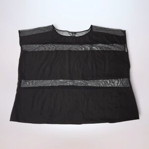 Torrid Sheer Cutout Black Blouse (5X)